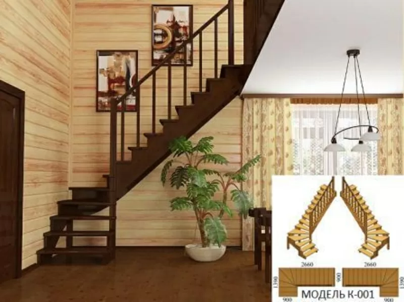 Недорогие готовые деревянные лестницы для дома,  коттеджа,  дачи.